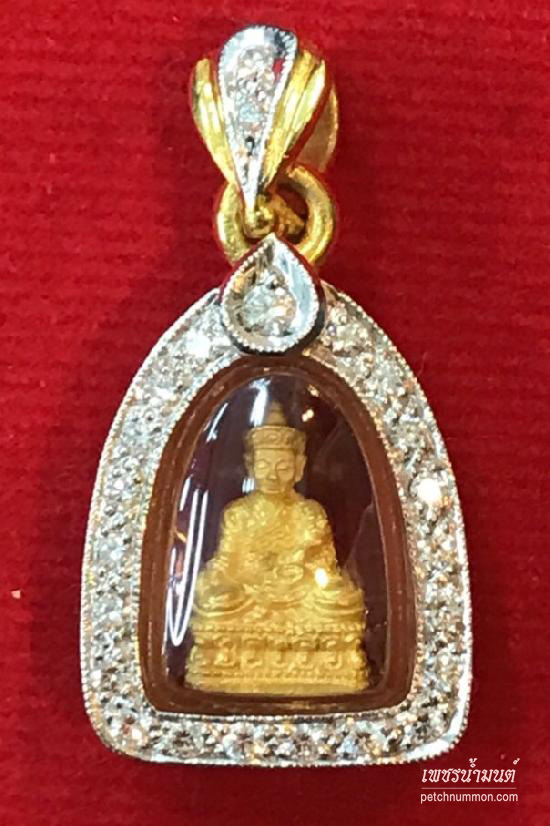 รูปหล่อไตฮงกงเล็กจื๋วเนื้อทองคำ ปีสร้าง 2537 หลวงพ่อเกษม สุสานไตรลักษณ์ ปลุกเสก 